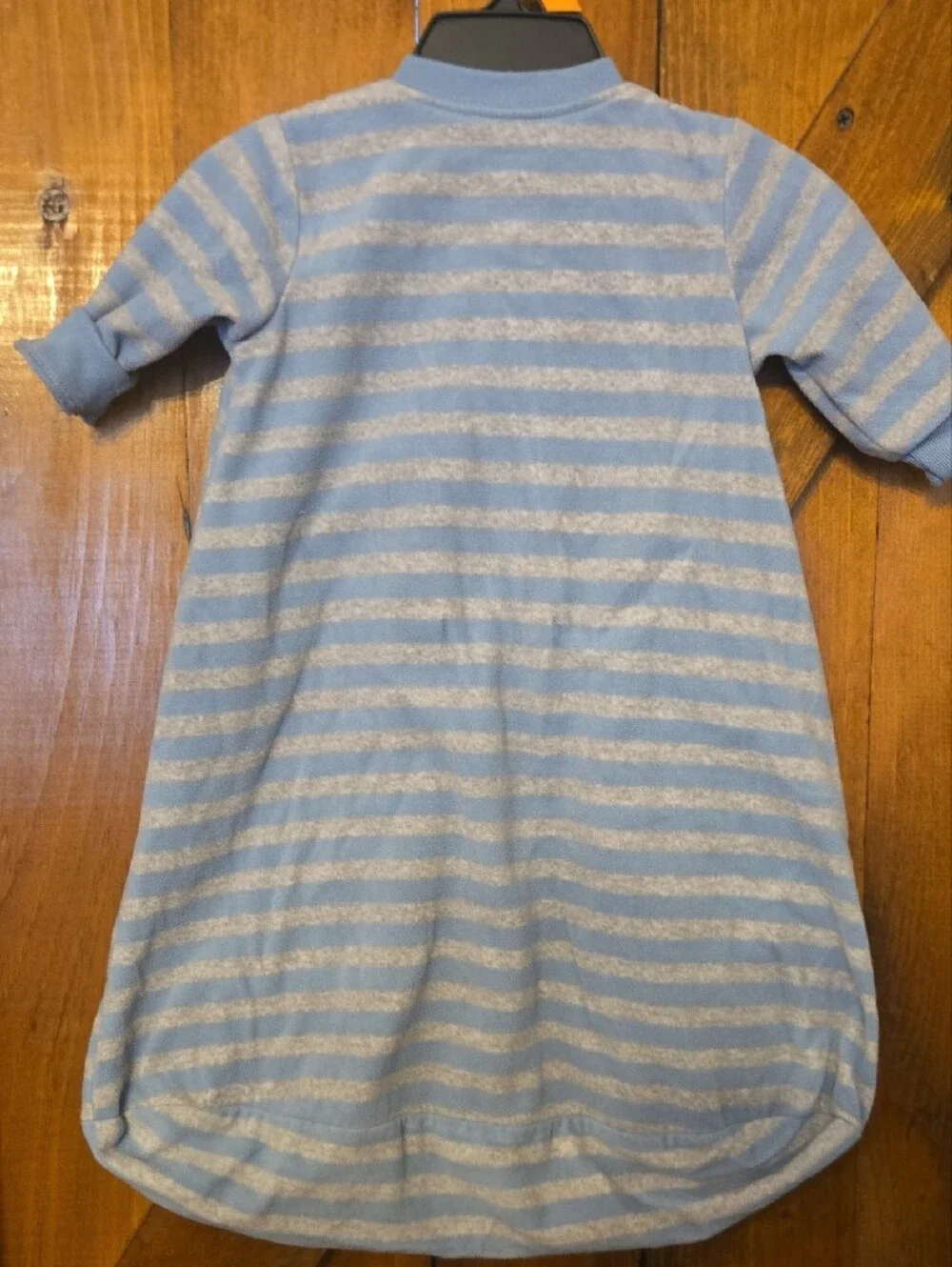 Carter's Light Blue & Cream Striped Bear Sleep Sack